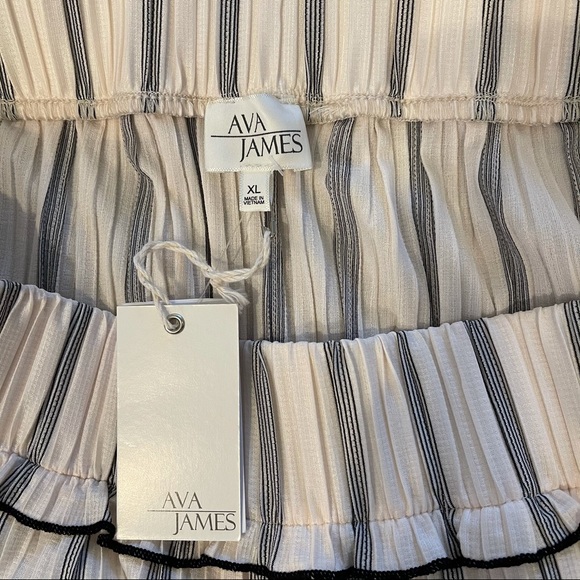 Ava James Asymmetrical Striped Skirt - Picture 5 of 6